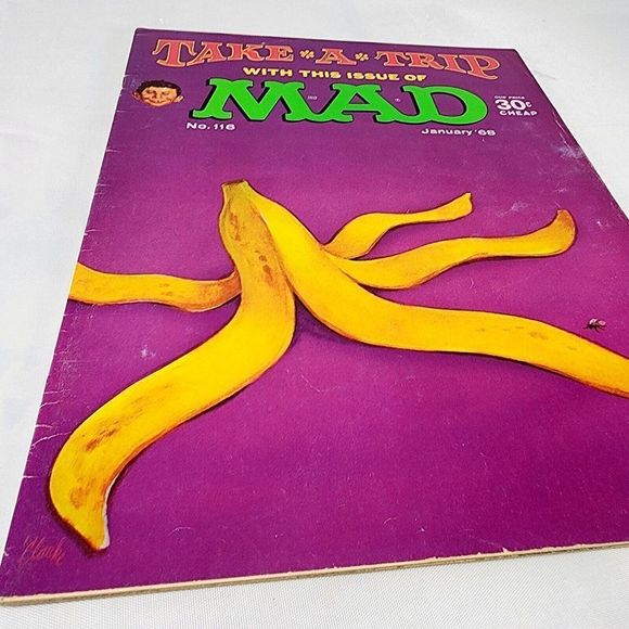 Mad Magazine Issue #116 January 1968 Take A Trip Hippie Banana Norman Mingo Art - Picture 2 of 7